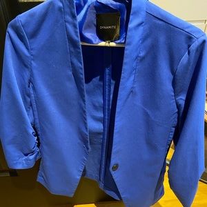 Royal blue blazer in good condition.